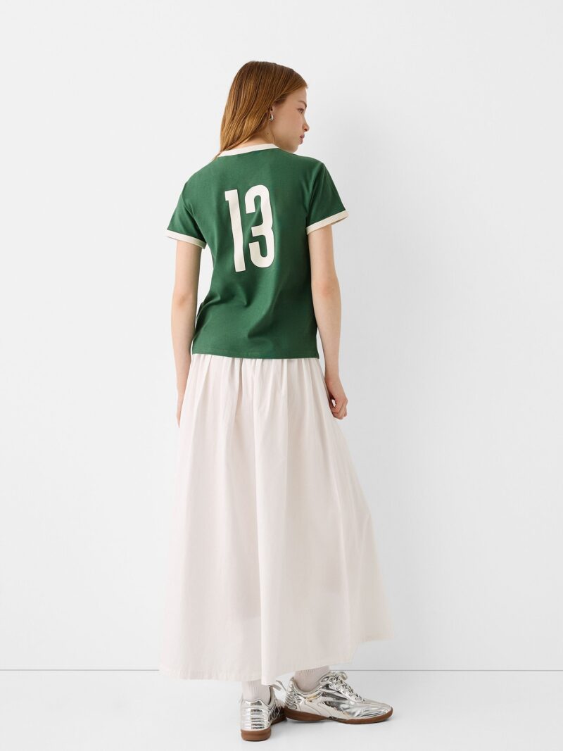 Bershka Tricou  galben / verde / roșu / alb preţ