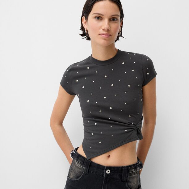 Bershka Tricou  negru