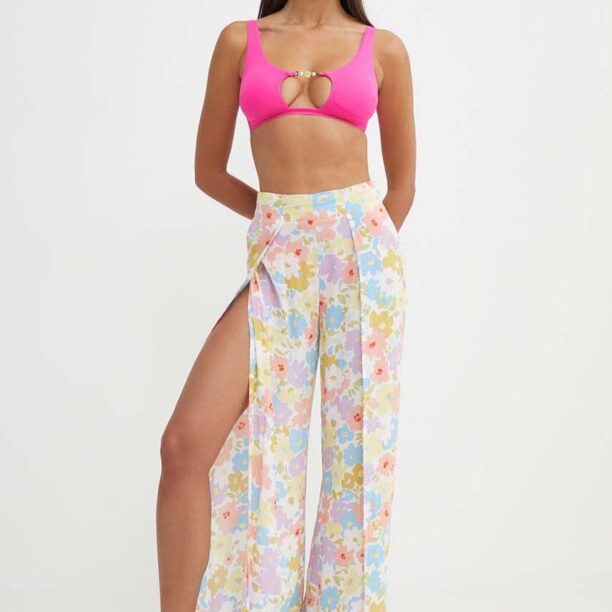 Billabong pantaloni de plaja culoarea roz