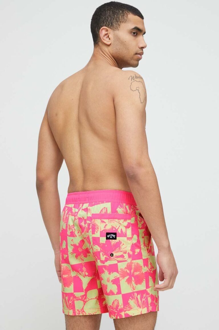 Billabong pantaloni scurti de baie culoarea roz preţ