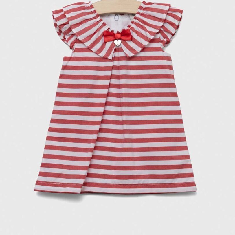 Birba&Trybeyond rochie din bumbac pentru bebeluși culoarea rosu