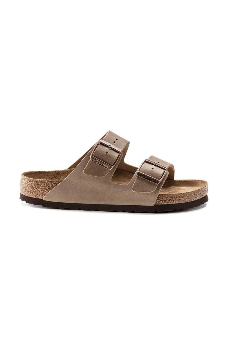 Birkenstock papuci din nubuc Arizona culoarea bej