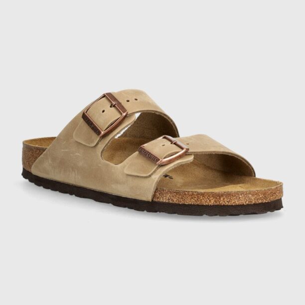 Birkenstock papuci din nubuc Arizona culoarea maro