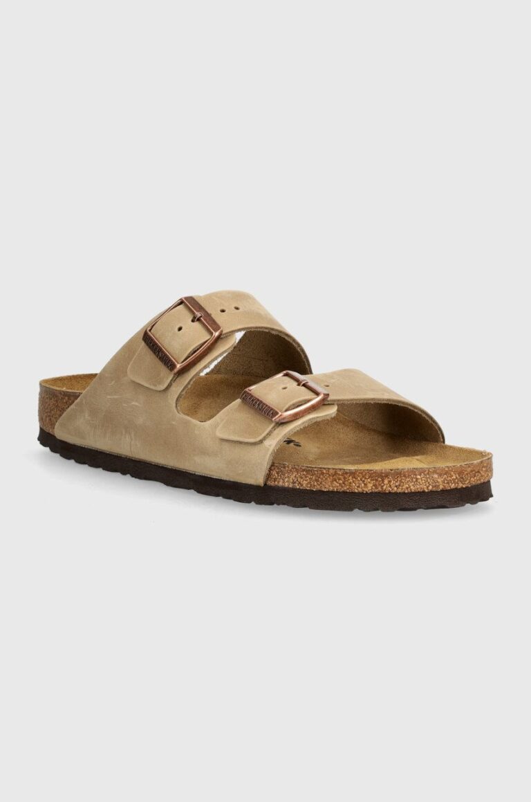 Birkenstock papuci din nubuc Arizona culoarea maro