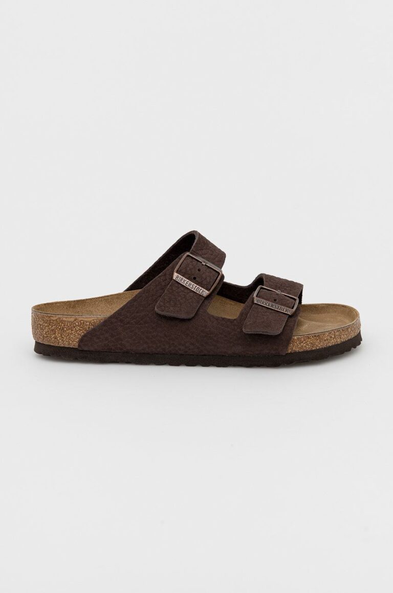 Birkenstock papuci din nubuc Arizona culoarea maro