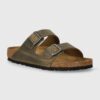 Birkenstock papuci din nubuc Arizona culoarea verde