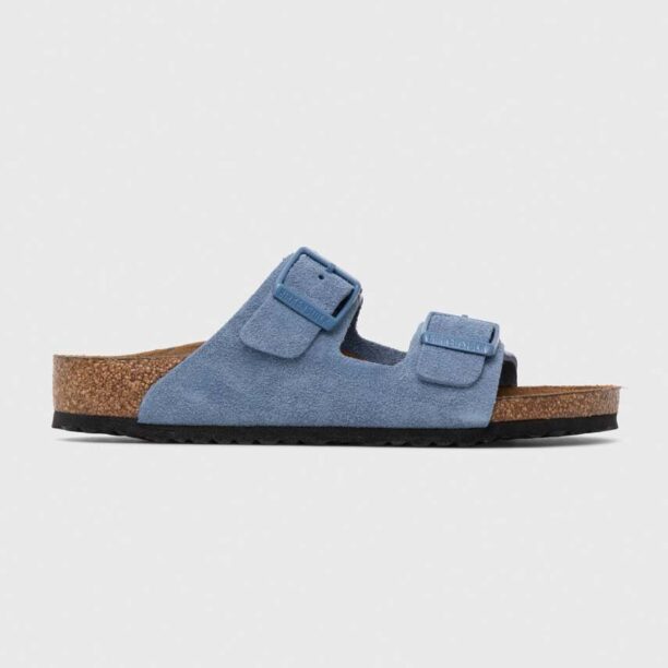 Birkenstock papuci din piele intoarsa pentru copii Arizona Kids VL