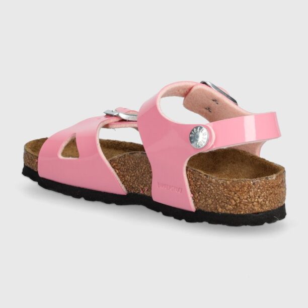 Birkenstock sandale copii Rio Kids BF Patent culoarea roz preţ