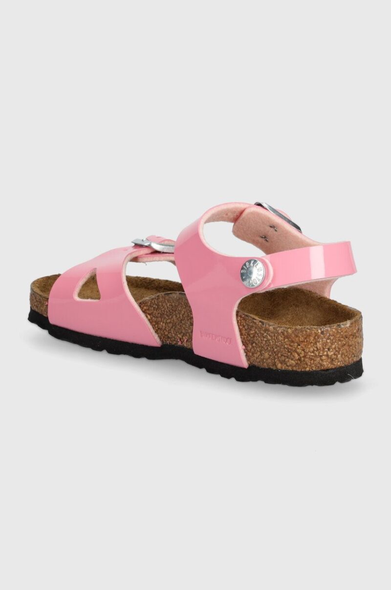 Birkenstock sandale copii Rio Kids BF Patent culoarea roz preţ