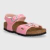 Birkenstock sandale copii Rio Kids BF Patent culoarea roz