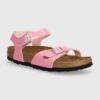 Birkenstock sandale copii Rio Kids BF Patent culoarea roz