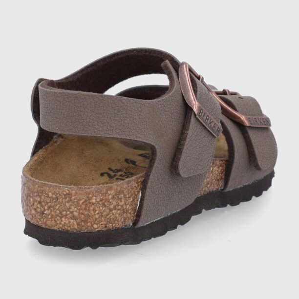 Birkenstock sandale copii culoarea maro preţ