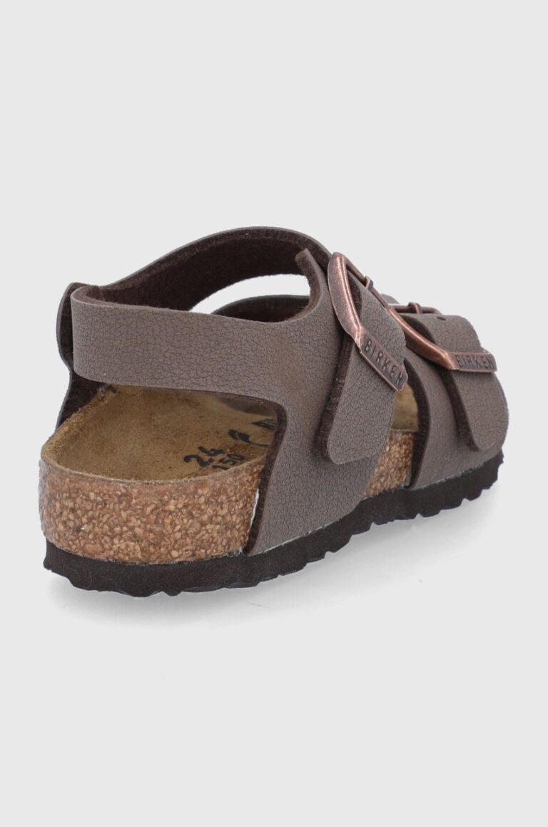 Birkenstock sandale copii culoarea maro preţ