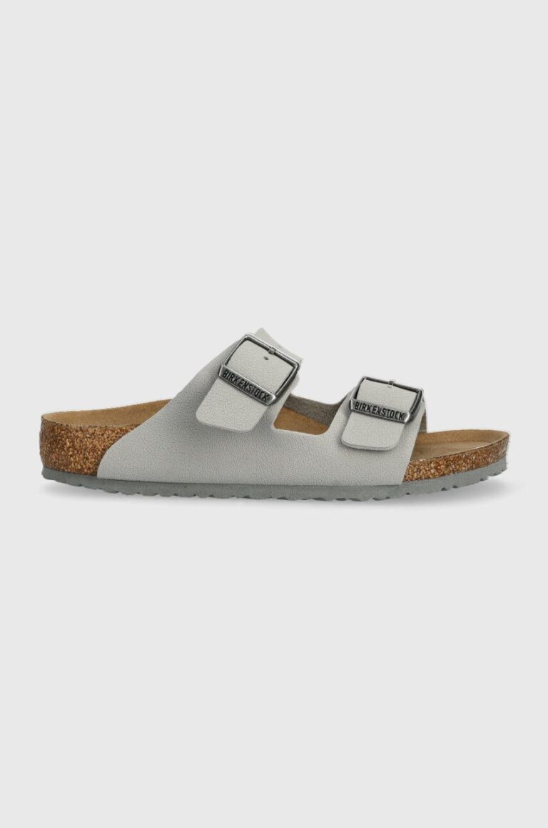 Birkenstock slapi copii Arizona Kids BFBC culoarea gri