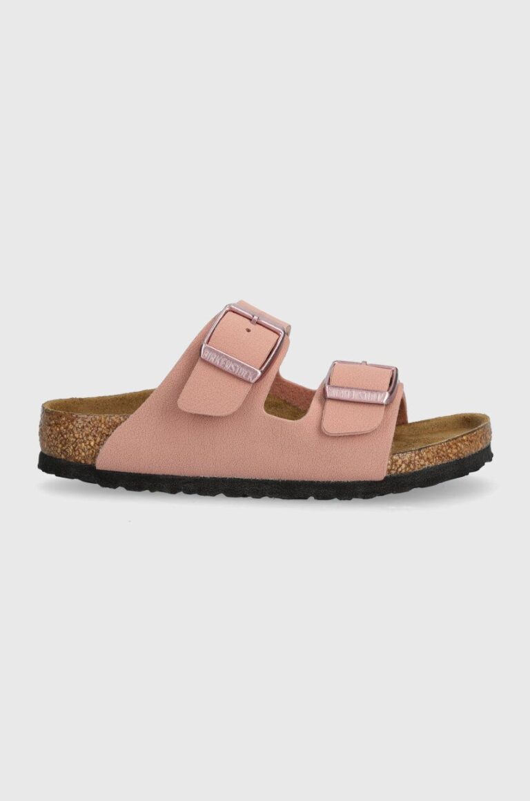 Birkenstock slapi copii Arizona Kids BFBC culoarea roz