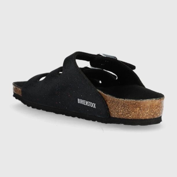 Birkenstock slapi copii Florida culoarea negru preţ