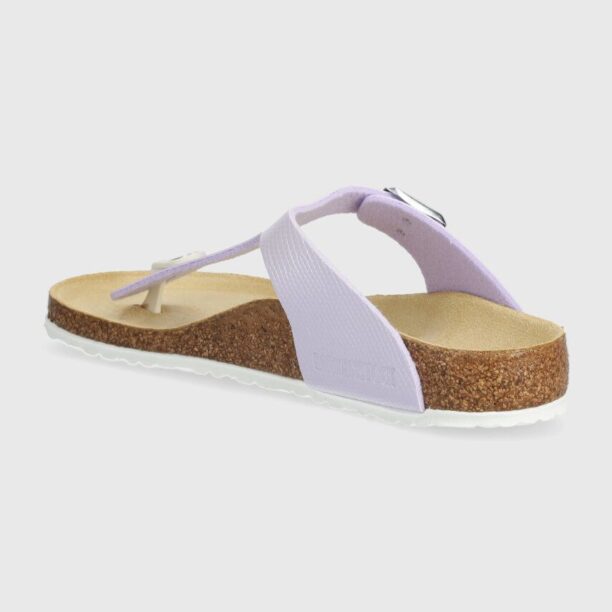 Birkenstock slapi copii Gizeh K BF Shiny Lizard culoarea violet preţ