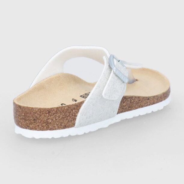 Birkenstock slapi copii culoarea argintiu preţ