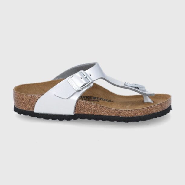 Birkenstock slapi copii culoarea argintiu