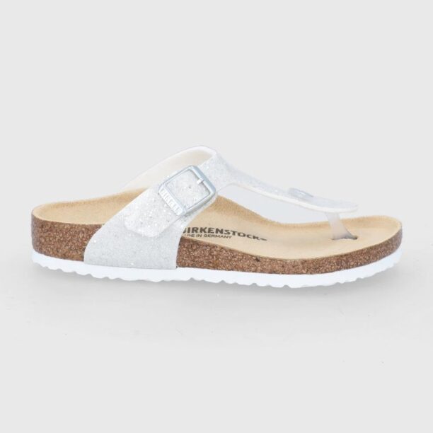 Birkenstock slapi copii culoarea argintiu