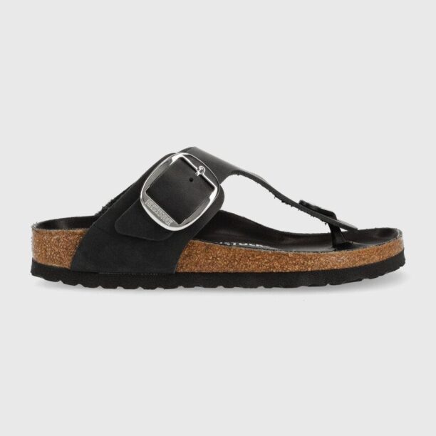 Birkenstock slapi de piele Gizeh Big Buckle femei