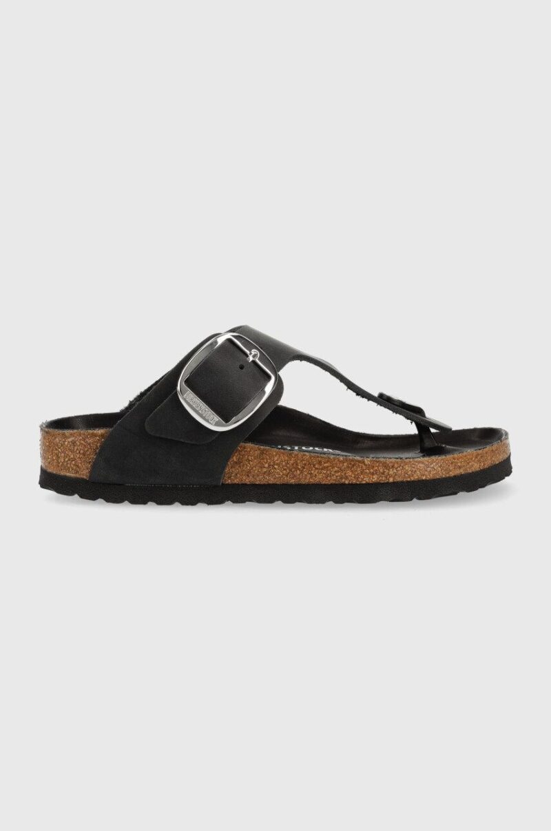 Birkenstock slapi de piele Gizeh Big Buckle femei