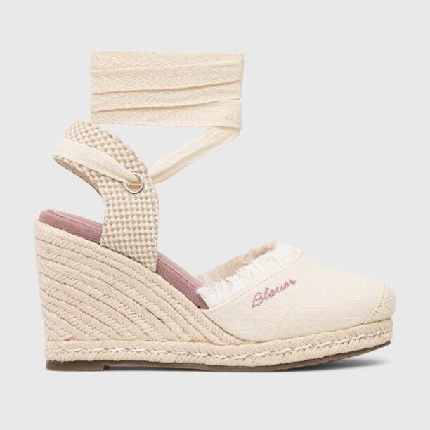 Blauer espadrile Wells culoarea bej