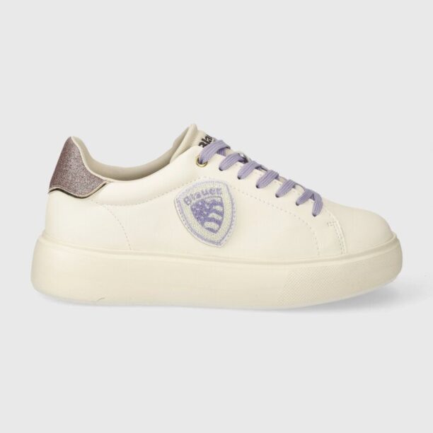 Blauer sneakers din piele VENUS culoarea alb