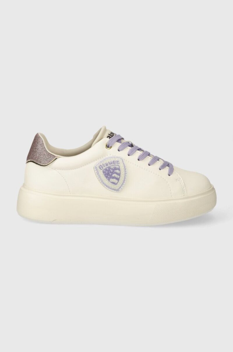 Blauer sneakers din piele VENUS culoarea alb