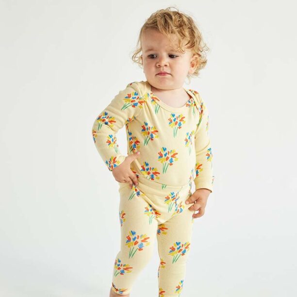 Bobo Choses leggins bebe culoarea bej