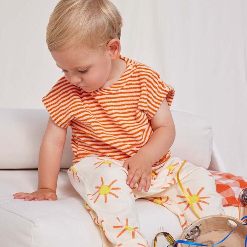 Bobo Choses leggins din bumbac pentru bebeluși culoarea bej
