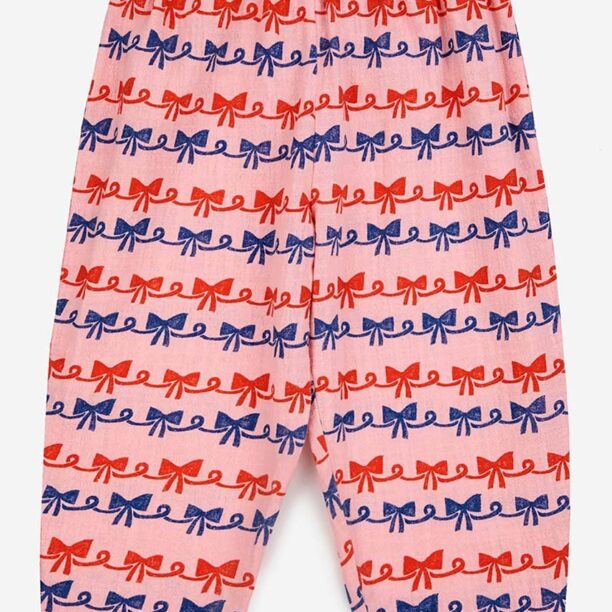 Bobo Choses pantaloni de bumbac pentru copii culoarea roz