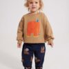 Bobo Choses pantaloni de trening din bumbac pentru bebeluși culoarea albastru marin