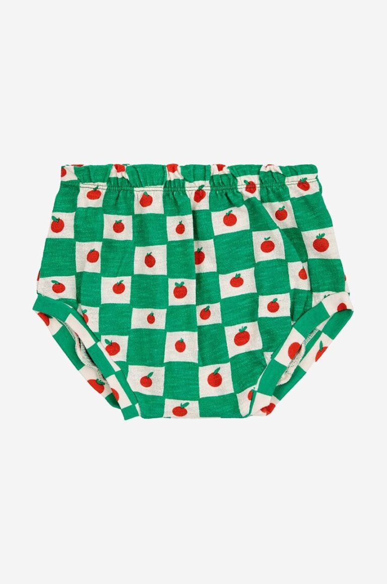 Bobo Choses pantaloni scurți din bumbac pentru bebeluși culoarea verde