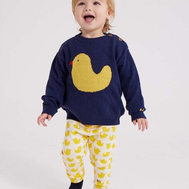 Bobo Choses pulover bebe culoarea albastru marin