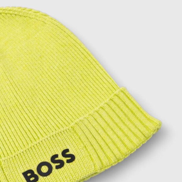 Boss Green caciula din amestec de lana BOSS GREEN culoarea verde preţ