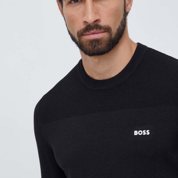 Boss Green pulover din amestec de lana BOSS GREEN culoarea negru