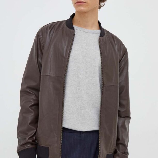 Bruuns Bazaar geaca bomber de piele barbati