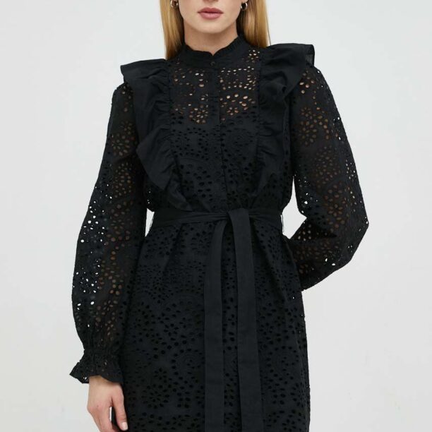 Bruuns Bazaar rochie din bumbac Sienna Kandra culoarea negru