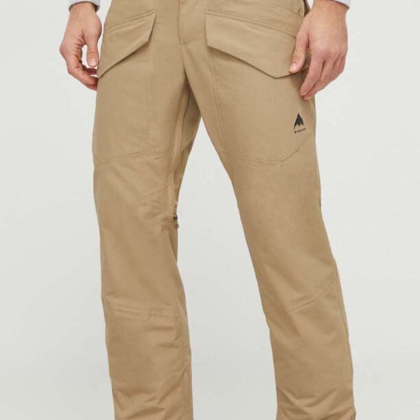 Burton pantaloni Covert 2.0 Insulated culoarea bej