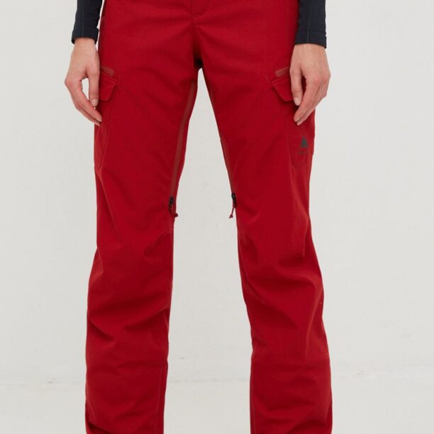 Burton pantaloni Gloria culoarea rosu