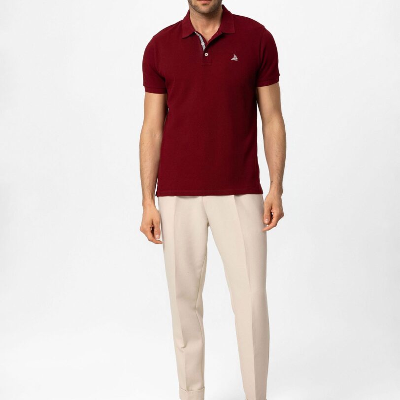 By Diess Collection Tricou  roșu bordeaux / alb preţ