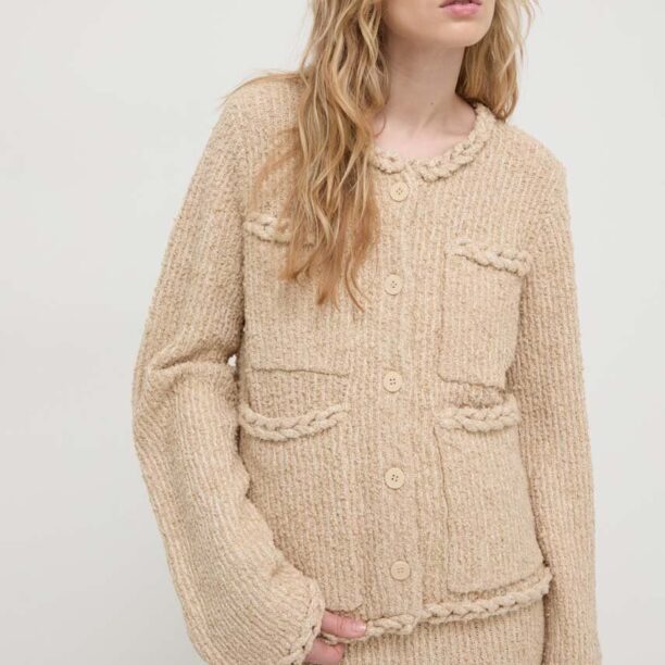 By Malene Birger cardigan cu amestec de in culoarea bej