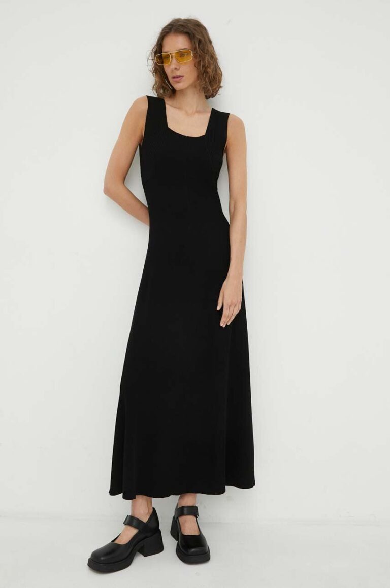 By Malene Birger rochie Lilo culoarea negru