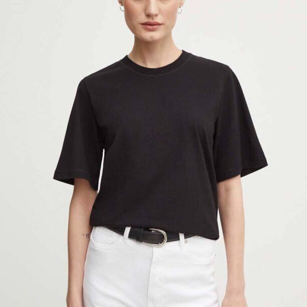 By Malene Birger tricou din bumbac culoarea negru