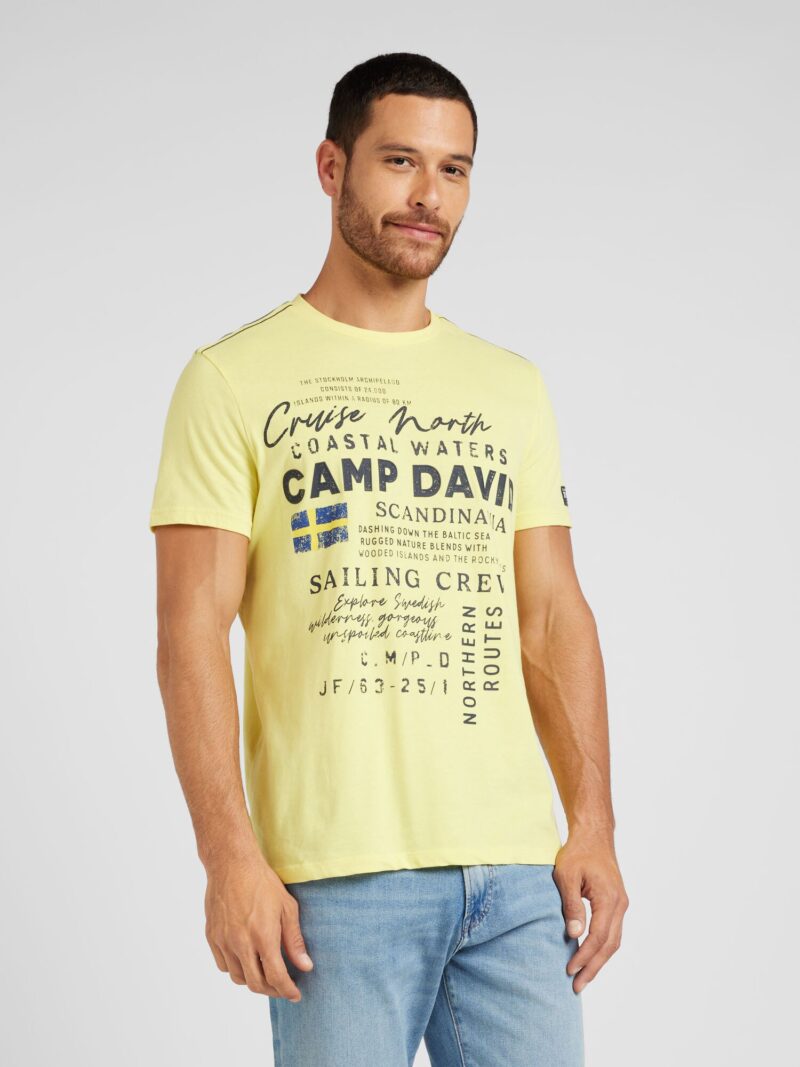 Preţ CAMP DAVID Tricou 'Cruise North'  albastru / albastru marin / galben