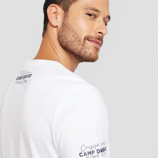 Cumpăra CAMP DAVID Tricou 'Cruise North'  bleumarin / alb