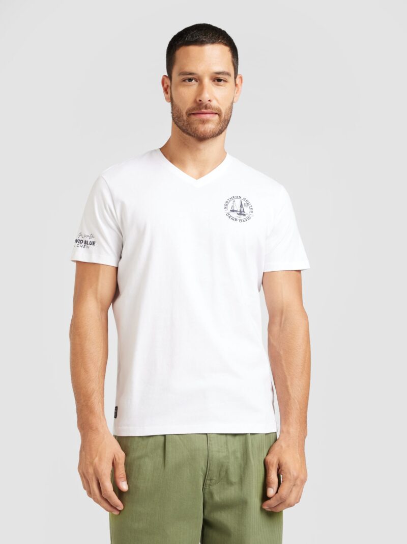 Preţ CAMP DAVID Tricou 'Cruise North'  bleumarin / alb