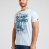 CAMP DAVID Tricou 'Cruise North'  bleumarin / azuriu / albastru pastel / alb