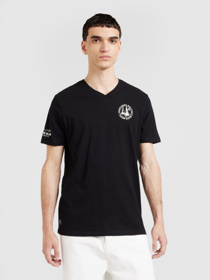 Cumpăra CAMP DAVID Tricou 'Cruise North'  negru / alb